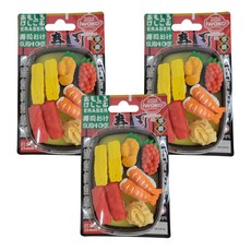 iwako 造型橡皮擦 壽司餐盒 Set, 日本製造, 3個