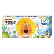 모나미 모니주 그림물감 남, 6ml, 12색