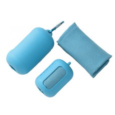 S-SportPlus+ 可攜式涼感毛巾 天藍色 速乾, 1條