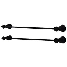 毛巾架 2400B, 啞光黑, 2個