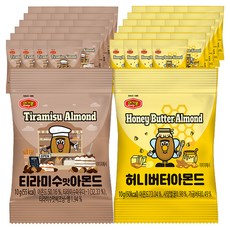 머거본 허니버터 아몬드 10g x 25p + 티라미수맛 아몬드 10g x 25p, 500g, 3세트