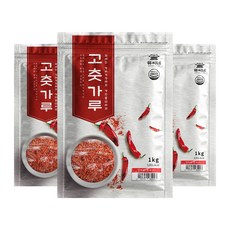 류씨네 중국산 고춧가루 김치용, 1kg, 3개