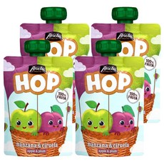 아넬라 HOP 과일 퓨레, 100g, 4개, 혼합맛(사과/생푸룬)