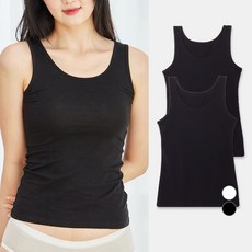 BASE ALPHA ESSENTIALS 女性棉質彈性基本款背心 2件組