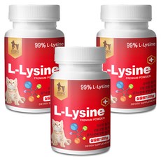 웁스 반려동물 플러스 영양제, 100g, 엘라이신, 3개