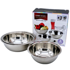 不銹鋼攪拌碗 3 件套, 單色