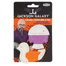 JACKSON GALAXY 管教惡貓傑克森 貓咪天然玩具 2件組, 魚 + 鳥, 1組
