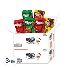 LOTTE 樂天 PEPERO巧克力棒禮盒, 3組, 原味 2入+杏仁口味 2入+巧克力夾心口味 2入