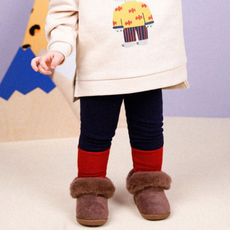 mollimelli 孩童拼色羅紋內搭褲