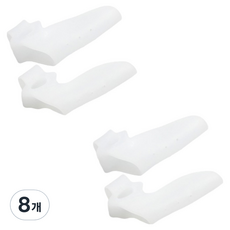 溫馨小舖 矽膠大拇趾保護分離器 腳趾套 白色, 8個