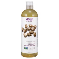 NOW Foods 純蓖麻保濕油, 473ml, 1瓶