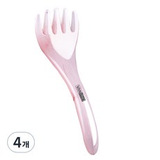 Banbino 鉤型頭皮刮痧板, 4個, 粉紅色