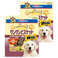 DoggyMan 多格漫 大型犬用 消臭餅乾, 甜薯雞肝, 450g, 2包