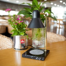 the Sweet 單色大理石旋鈕開關融蠟燈, 黑色