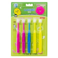 One Star International 兒童6層牙刷 第2階段 5入+安全檔板, 隨機出貨, 1組