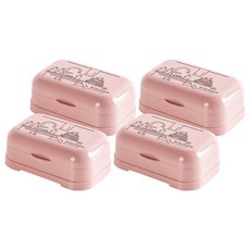 THE ZAKKA 北歐素描肥皂盒, 粉色, 4個