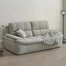 퍼리든 누벨라 패브릭 3인용 쇼파 + 쿠션 세트 방문설치, 그레이
