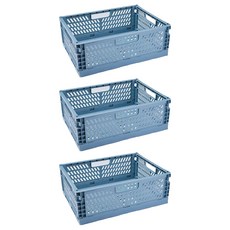 다용도 수납 정리 폴딩 박스, 청블루, 3개