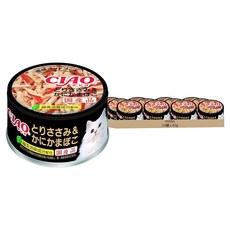 INABA CIAO 啾嚕 貓用 旨定罐, 雞肉 + 蟹肉, 85g, 24罐