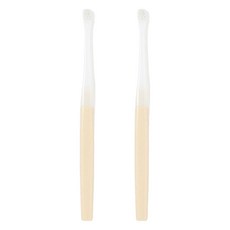 MUJI 無印良品 可替換刷頭的牙刷 局部清潔 一般刷毛 黃色, 2支, 1入