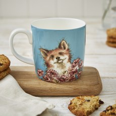 ROYAL WORCESTER Wrendale Designs 馬克杯 400ml 禮品套裝, 花園裡的狐狸, 1個