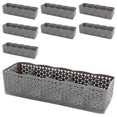 마켓감성 5칸 다용도 정리함, 그레이, 8개