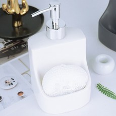 水槽口袋型菜瓜布清潔劑架 YT_RA533, 白色, 1個