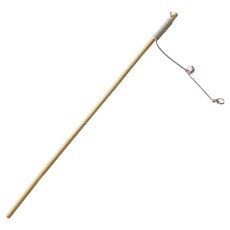 ENVY COLLECTION 逗貓棒 天然竹製 無毒環保 彈性線繩紓壓 掛勾可搭配貓草玩具 小鈴鐺設計, 1支