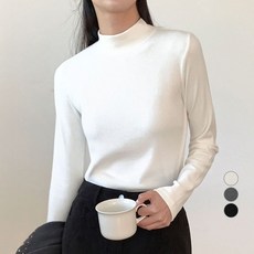 afinar 女款修身半高領熱身刷毛T恤