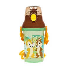 LiLFANT 迪士尼奇奇與蒂蒂背帶彈蓋水瓶, 混色, 360ml, 1個