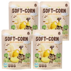 홈앤키즈 소프트콘 과자, 4개, 바나나, 25g