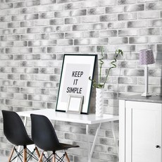 DECOMI 磚塊壁貼, 黑色HWP-21641, 100 x 250 cm