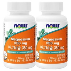 NOW Foods 鎂錠 350mg 96g, 60顆, 2罐