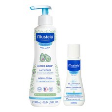 mustela 慕之恬廊 水潤孩童身體乳 300ml+潔面凝膠 50ml, 1組