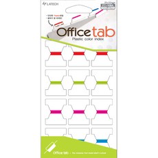 LATECH 辦公標籤塑料彩色索引貼紙 FT-108A 熒光 4 色混合 4p, 10套