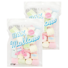 卜祥 香烤彩色棉花糖 可用於烤肉時增添趣味, 150g, 2包