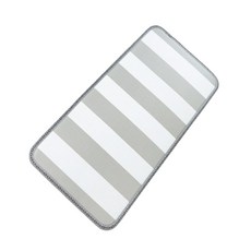 SAMBATEC 條紋PVC多用途廚房墊, 白+灰