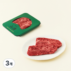 산청 유기축산물 인증 한우 부채살 1++등급 (9) 구이용 (냉장), 150g, 3개