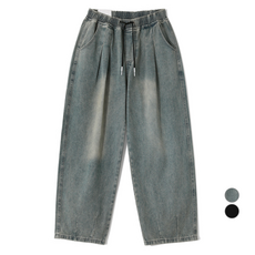 M.N.C 男款氣球摺飾水洗牛仔褲 MDIP649WN