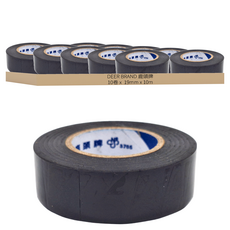 DEER BRAND 鹿頭牌 黑色 19mm*10M PCV電氣絕緣膠帶, 1組