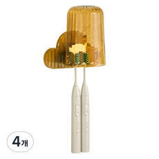 피어니스트 욕실 양치컵 칫솔꽂이, 노랑  구름, 4개