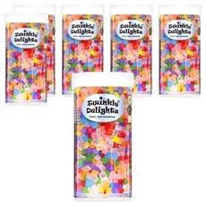 퀄리티스프링클 레인보우 스파클링 슈가, 80g, 6개