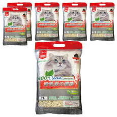 ECO Clean 豆腐貓砂 活性碳 7L 強效結塊 快速吸收 除臭, 6袋