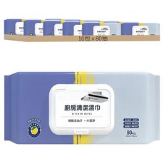 廚房濕巾 80抽, 10包
