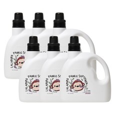 케이맘 랄라포포 유아용 섬유유연제 자작나무향, 6개, 1.7L