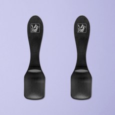 Cookco 304不鏽鋼甜點冰淇淋方匙, 黑色, 2個