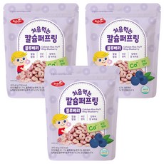 베베스트 처음먹는 칼슘 퍼프링 과자, 블루베리, 40g, 3개