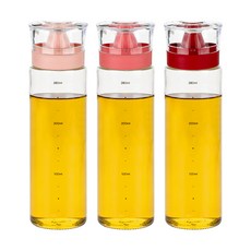 Kitensil Sinoglass 矽膠油瓶 S CAP 綠意玫瑰粉 + 珊瑚色 + 酒紅色組合, 1套, 300ml