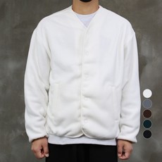 CONFIAR 男士寬鬆版型基本款刷毛開襟衫 TC0309