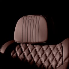 아임반 2열 차량용 목쿠션 H라인, 버건디, 1개